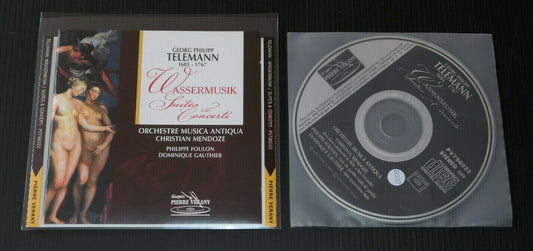 CD TELEMANN / WASSERMUSIK / CHRISTIAN MENDOZE ORCHESTRE MUSICA ANTIQUA / 1996
