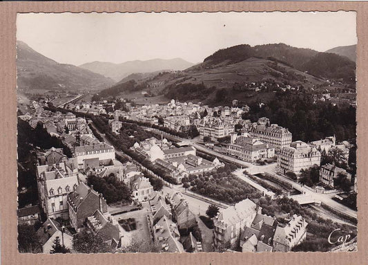 CPSM BLACK &amp; WHITE POSTCARD / LA BOURBOULE GENERAL VIEW 