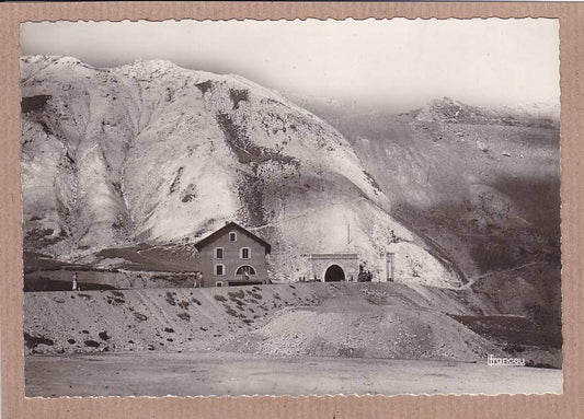 CPSM BLACK &amp; WHITE POSTCARD / GALIBIER RESTAURANT AND THE TUNNEL