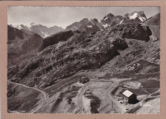 CPSM BLACK &amp; WHITE POSTCARD / RESTAURANT DU GALIBIER LA MEIJE AND LES ECRINS 