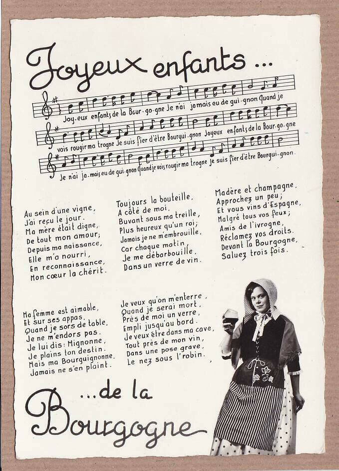 CARTE POSTALE CPSM NOIR & BLANC / JOYEUX ENFANTS DE LA BOURGOGNE