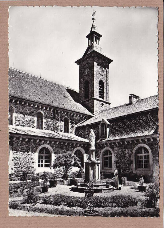 CPSM BLACK &amp; WHITE POSTCARD / NOTRE-DAME DES NEIGES BASTIDE INNER COURTYARD 