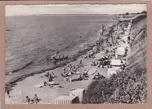 CPSM BLACK &amp; WHITE POSTCARD / THARON-PLAGE THE BEACH AND THE COAST 