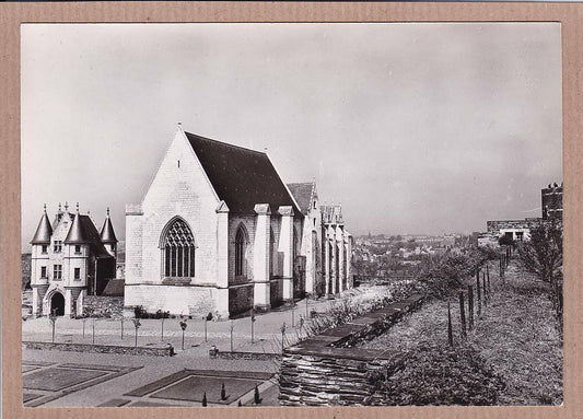 CARTE POSTALE CPSM NOIR & BLANC / ANGERS LE CHATEAU COUR INTERIEURE CHAPELLE