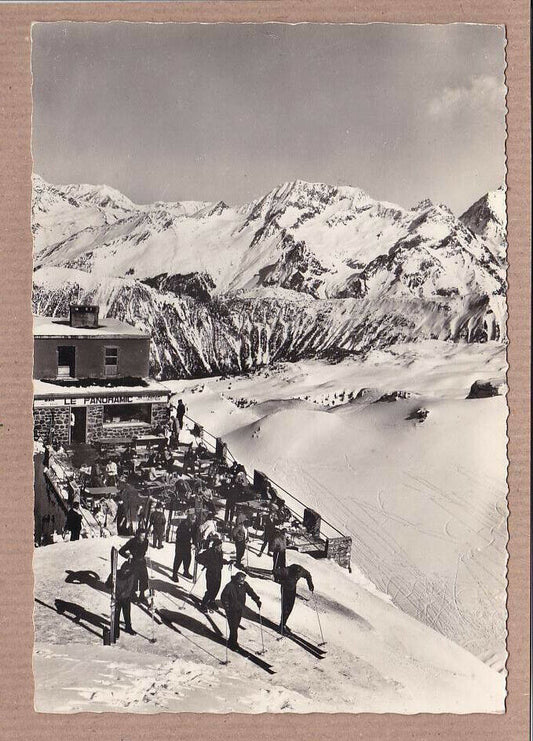 CPSM BLACK &amp; WHITE POSTCARD / THE THREE VALLEYS AT LA SAULIRE CHALET HOTEL 