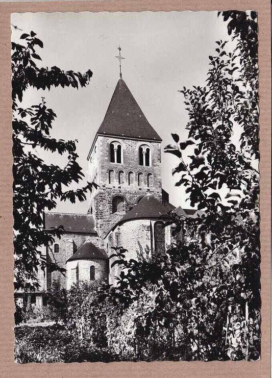 CPSM BLACK &amp; WHITE POSTCARD / CHATEAU-GONTIER SAINT-JEAN CHURCH 