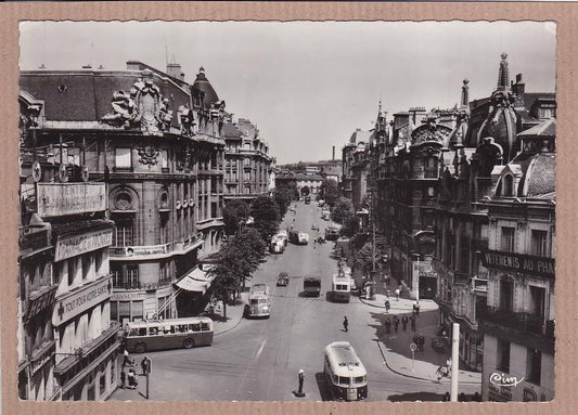CPSM BLACK &amp; WHITE POSTCARD / SAINT-ETIENNE AVENUE DE LA LIBERATION 