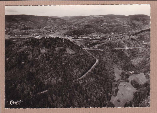 CARTE POSTALE CPSM NOIR & BLANC / LE THILLOT VUE AERIENNE LA ROUTE DES CRETES