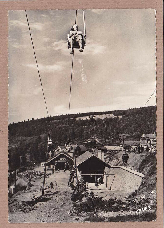 CARTE POSTALE CPSM NOIR & BLANC / LE TELESIEGE DU COL DE LA SCHLUCHT