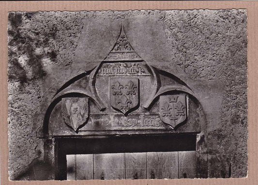 CARTE POSTALE CPSM NOIR & BLANC / DOMREMY TYMPAN DE LA MAISON DE JEANNE D'ARC