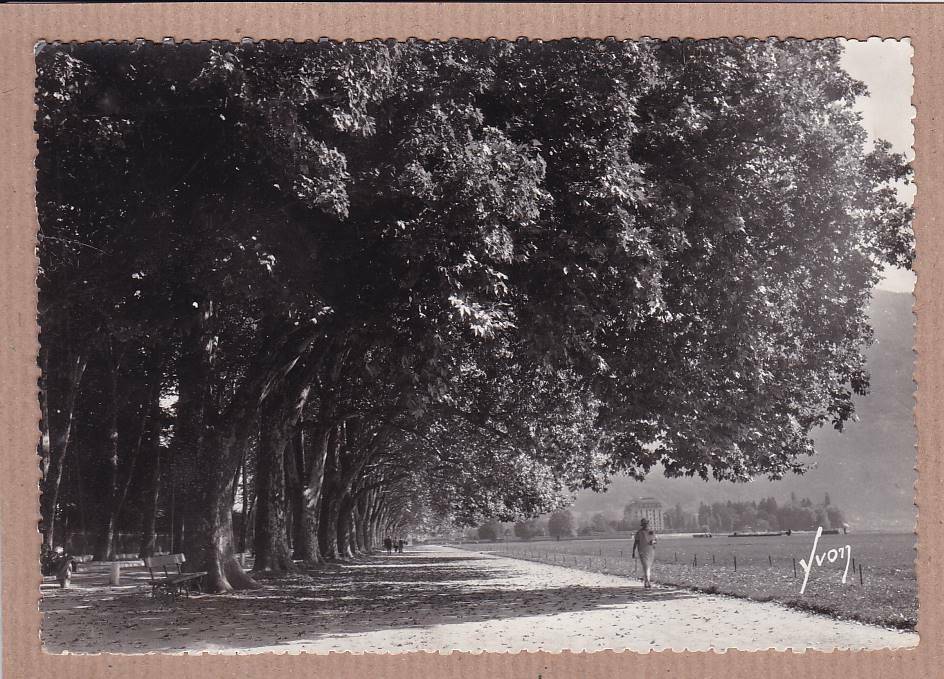 CPSM BLACK &amp; WHITE POSTCARD / ANNECY THE LAKESIDE 