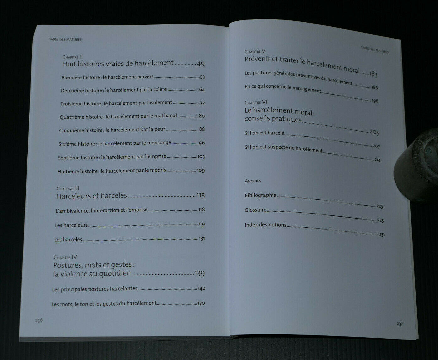 LA PERVERSITE A L'OEUVRE / HARCELEMENT MORAL ENTREPRISE COUPLE / LAROUSSE 2007