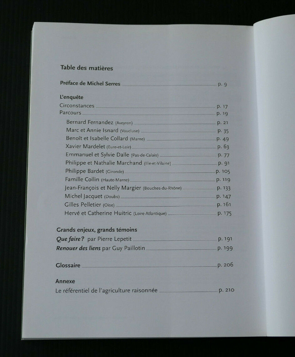 ECOUTONS LES AGRICULTEURS RAISONNER / ENQUETE LAURENT JEZEQUEL / MICHEL SERRES