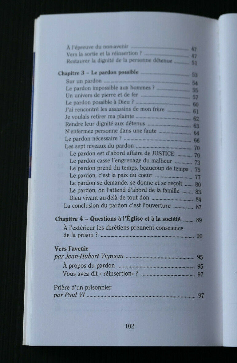 LA PEINE ET LE PARDON LE CRI DES DETENUS / PRISON DETENTION / 2001