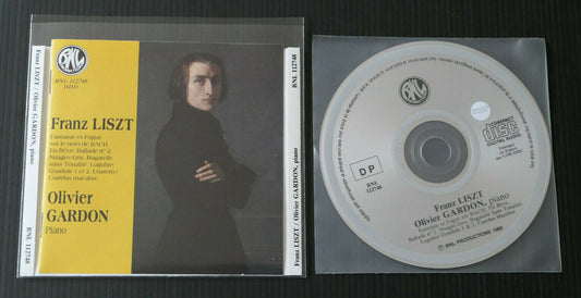 CD FRANZ LISZT / OLIVIER GARDON PIANO / BNL 1989