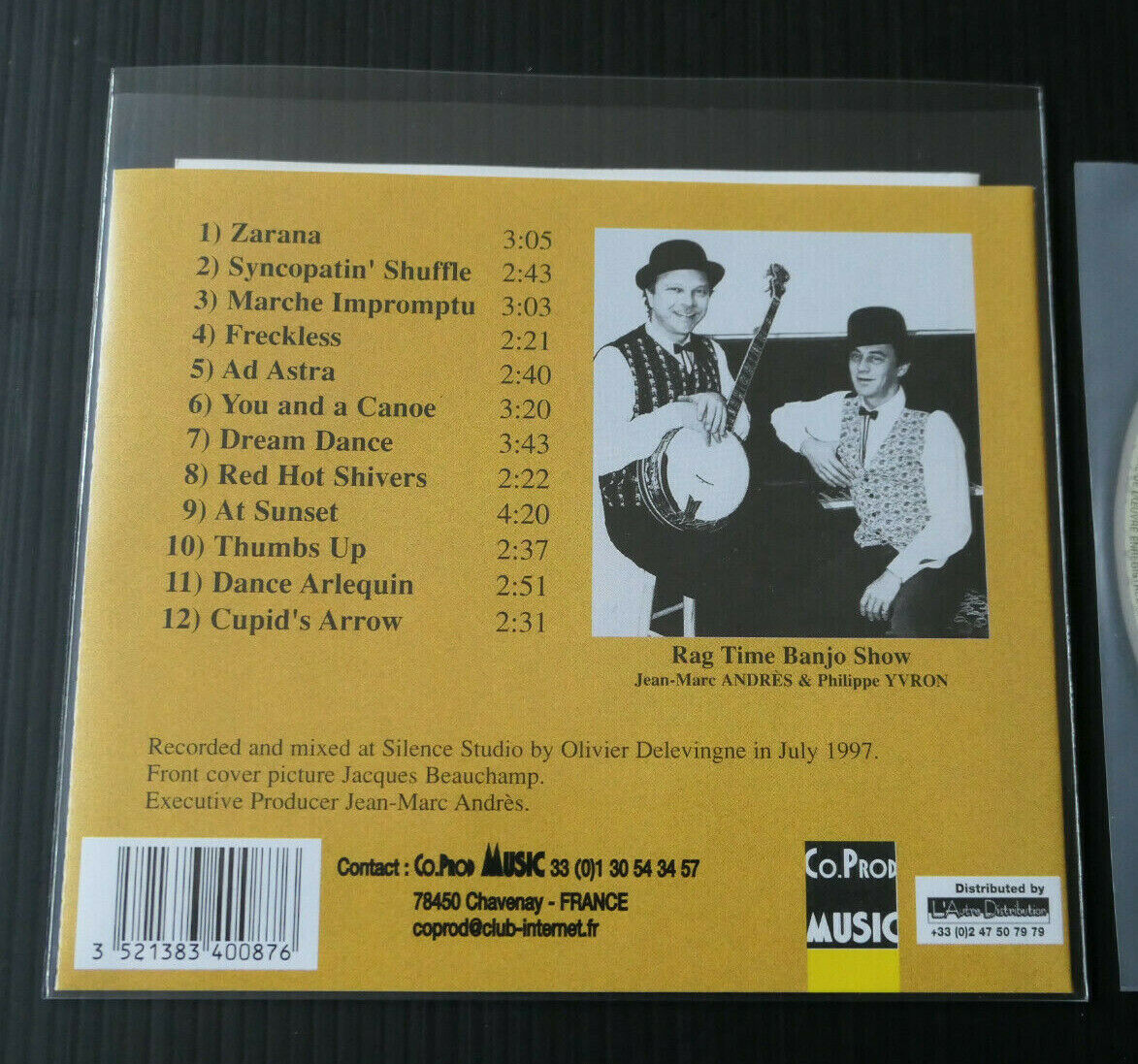 CD ZARANA / JEAN-MARC ANDRES / RAGTIME BANJO / 1997