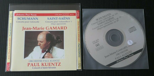 CD JEAN-MARIE GAMARD / ORCHESTRE PAUL KUENTZ / CONCERT / SCHUMANN SAINT-SAENS