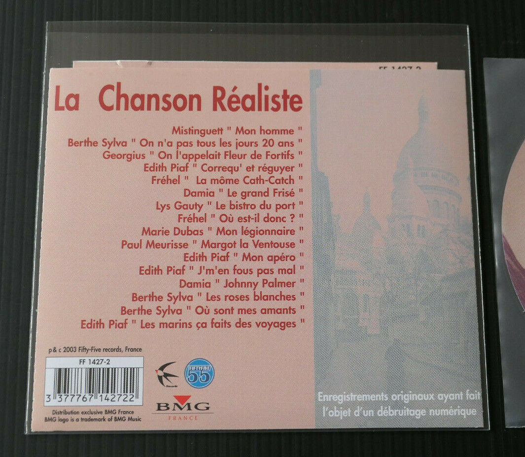 CD LA CHANSON REALISTE / COMPILATION 16 TITRES / 2003
