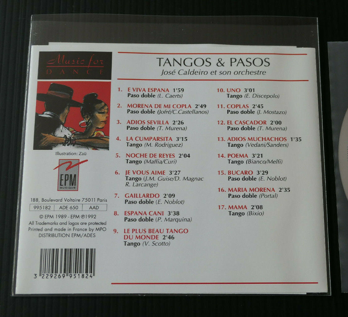 CD TANGOS & PASOS / JOSE CALDEIRO ET SON ORCHESTRE / EPM 1992