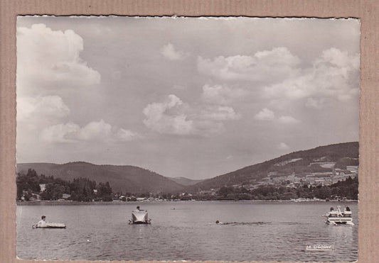 CPSM BLACK &amp; WHITE POSTCARD / GERARDMER VOSGES LE LAC (1960) 