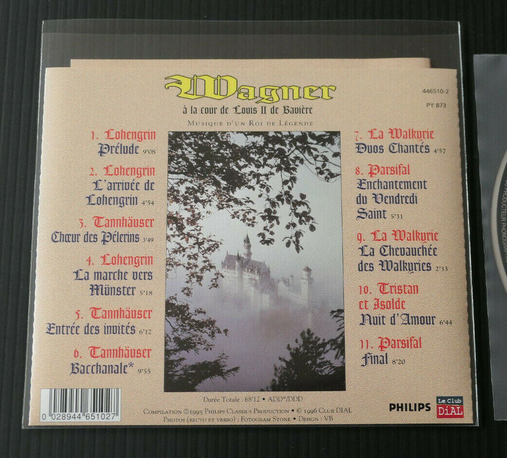 CD WAGNER / MUSIQUE D'UN ROI DE LEGENDE / COMPILATION 1995