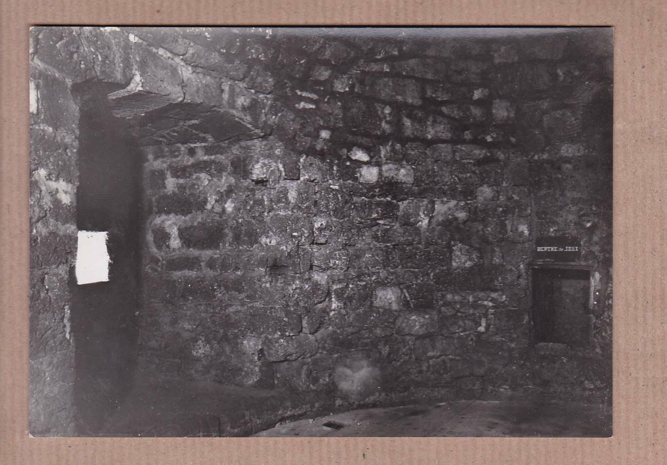 CPSM BLACK &amp; WHITE POSTCARD / CHATEAU DE JOUX BERTHE DE JOUX DUNGEON 