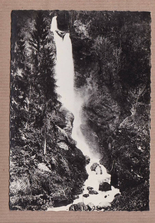 CPSM BLACK &amp; WHITE POSTCARD / DIOSAZ GORGES WATERFALL 