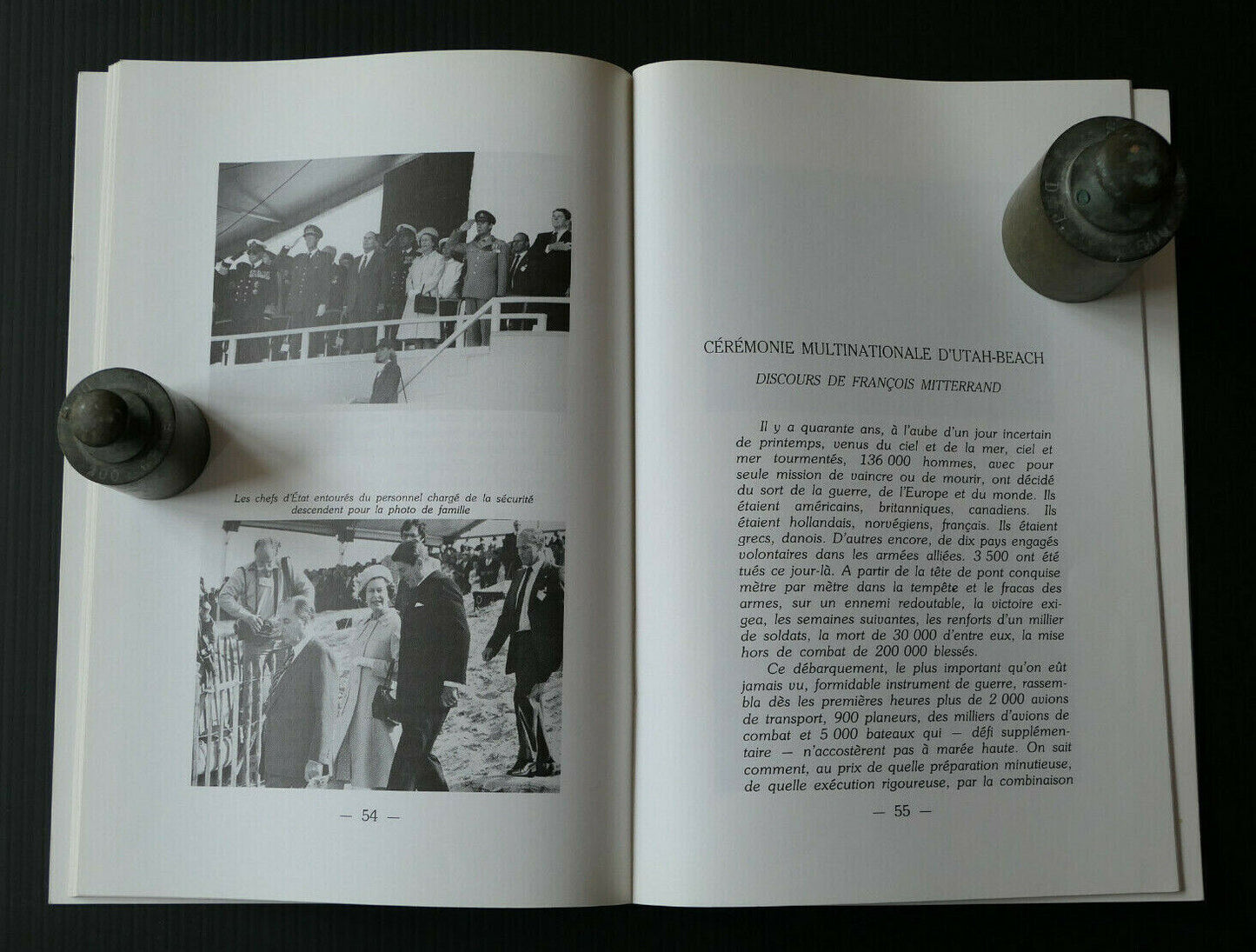 LIVRE SOUVENIR CEREMONIES 40e ANNIVERSAIRE DEBARQUEMENT NORMANDIE 6 JUIN 1984