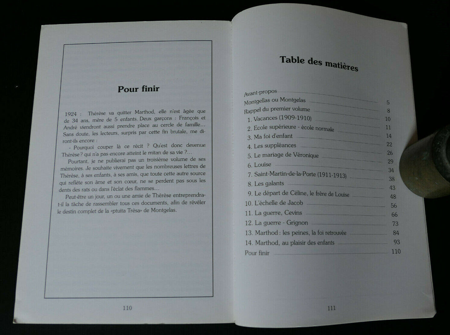 THERESE BILLARD DIT ADIEU A MONTGELAS L'INSTITUTRICE / GENS DE SAVOIE / 1990