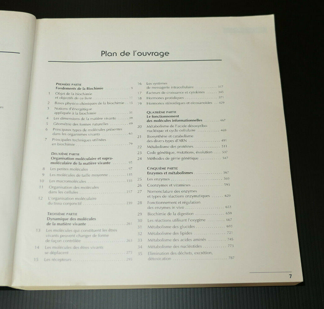 BIOCHIMIE DYNAMIQUE / COLLECTIF / DE BOECK UNIVERSITE 1997 / SCIENCE BIOLOGIE