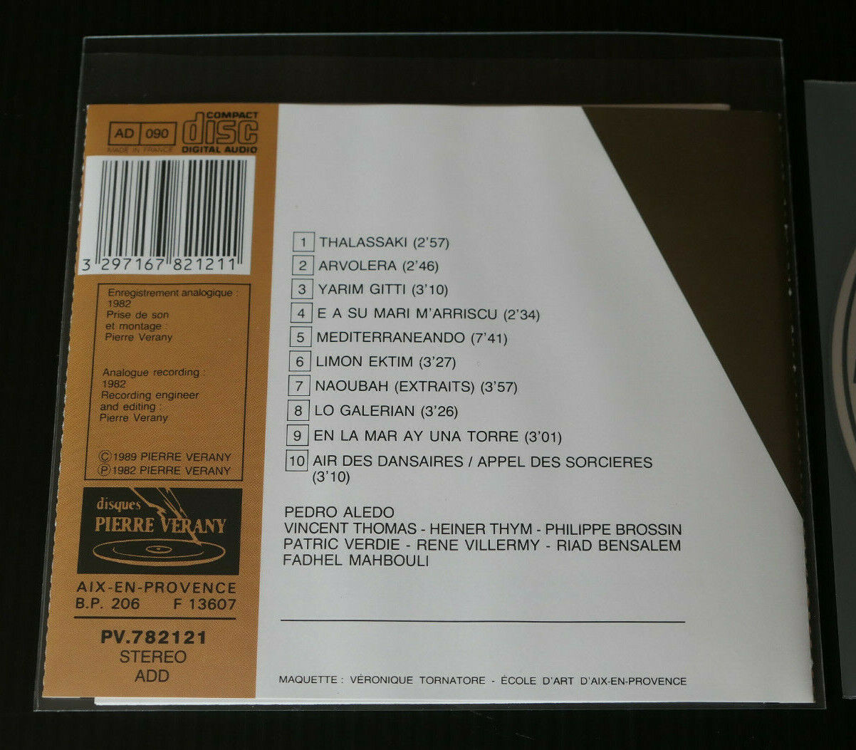 CD PEDRO ALEDO / SORTILEGES DES MUSIQUES MEDITERRANEENNES / PIERRE VERANY 1989