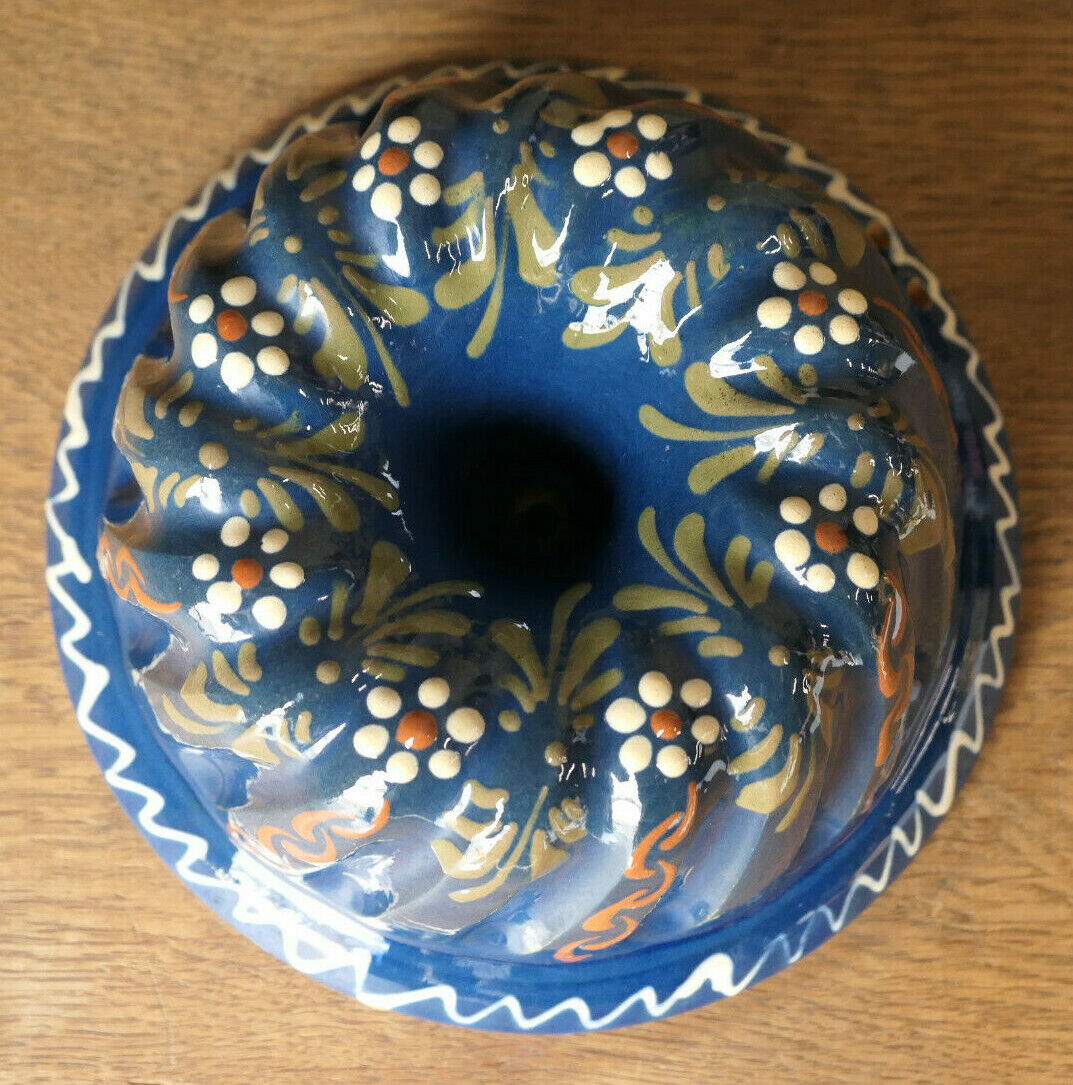 ANCIEN MOULE A KOUGLOF TERRE CUITE VERNISSEE PATISSERIE GATEAU DECO CUISINE