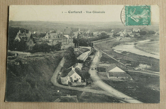 CPA CARTE POSTALE ANCIENNE / CARTERET VUE GENERALE (1922) MANCHE