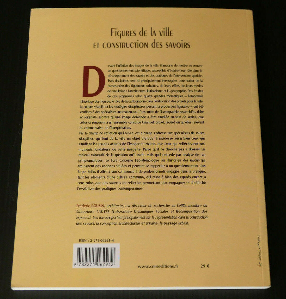 FIGURES DE LA VILLE ET CONSTRUCTION DES SAVOIRS / ARCHITECTURE URBANISME CNRS