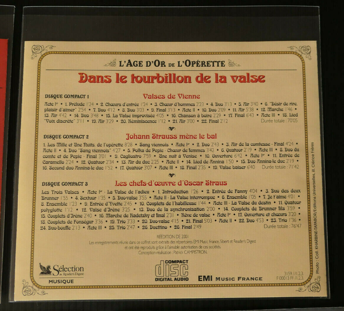 3CD DANS LE TOURBILLON DE LA VALSE / COMPILATION READER'S DIGEST 2001