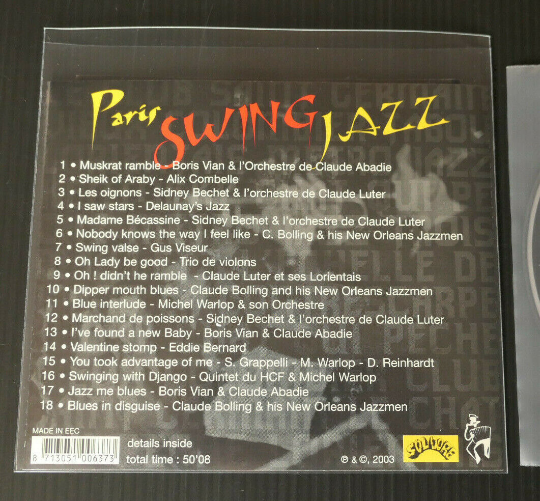 CD PARIS SWING JAZZ / COMPILATION 18 TITRES / 2003