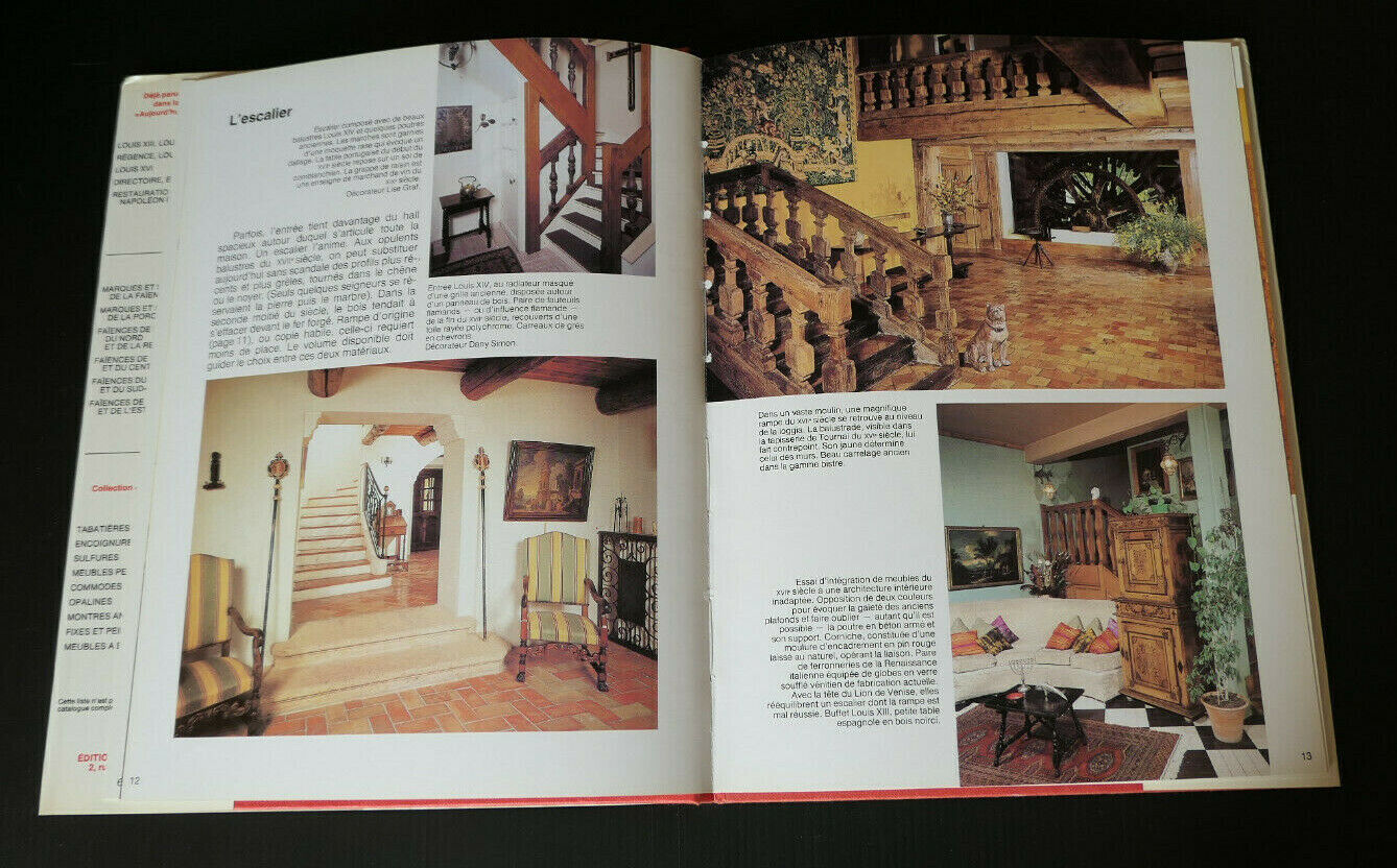 LOT DE 5 LIVRES CHARLES MASSIN / MOBILIER ANTIQUITES DECORATION ART STYLE