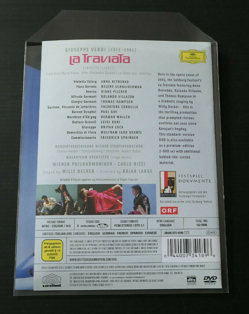 DVD VERDI LA TRAVIATA / ANNA NETREBKO ROLANDO VILLAZON THOMAS HAMPSON 2006