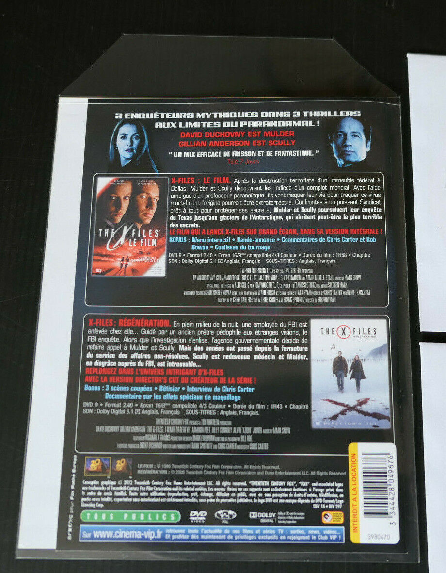 2DVD THE X FILES LE FILM / THE X FILES REGENERATION / 2012