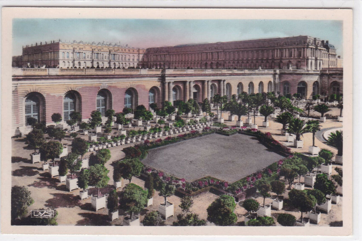 OLD POSTCARD CPA VERSAILLES THE CASTLE AND THE ORANGERY 