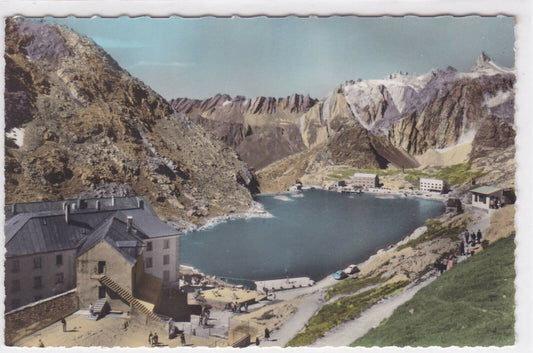 POSTCARD CPSM HOSPICE AND LAKE OF GRAND SAINT BERNARD 