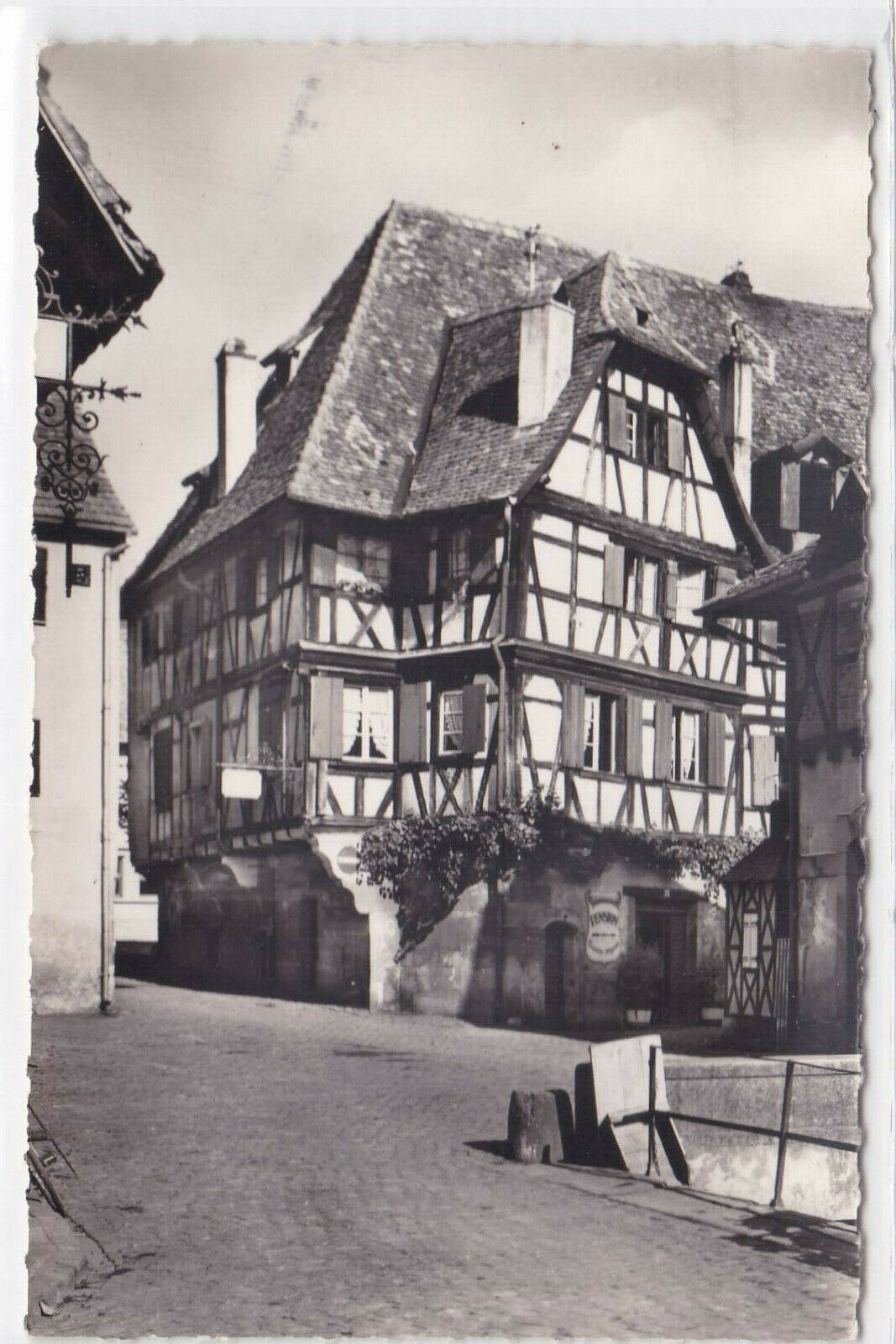 CARTE POSTALE NOIR & BLANC CPSM OBERNAI BAS-RHIN VIEILLE MAISON