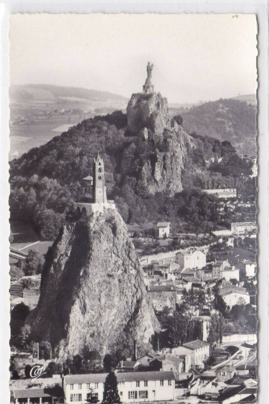 BLACK &amp; WHITE POSTCARD CPSM LE PUY LES ROCHERS ST-MICHEL AND CORNEILLE 