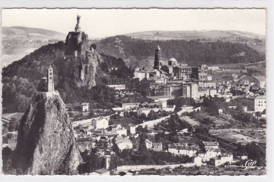 BLACK &amp; WHITE POSTCARD CPSM LE PUY GENERAL VIEW 