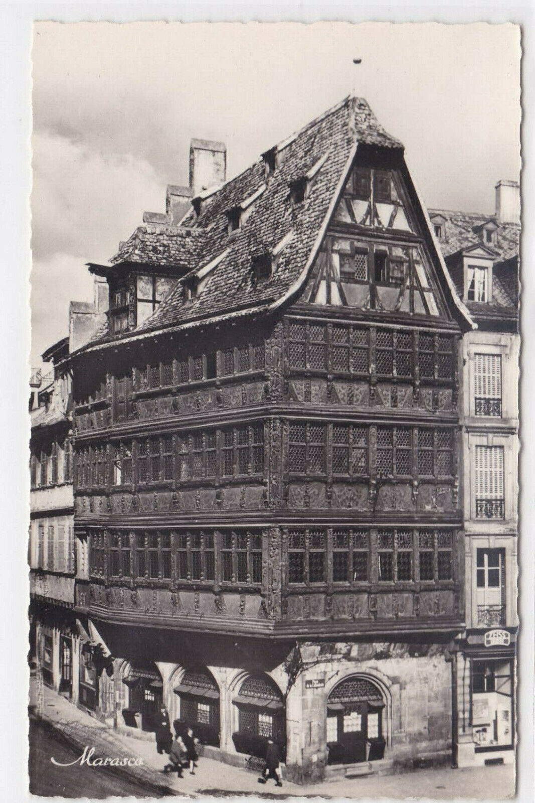 BLACK &amp; WHITE POSTCARD CPSM STRASBOURG LA MAISON KAMMERZELL 