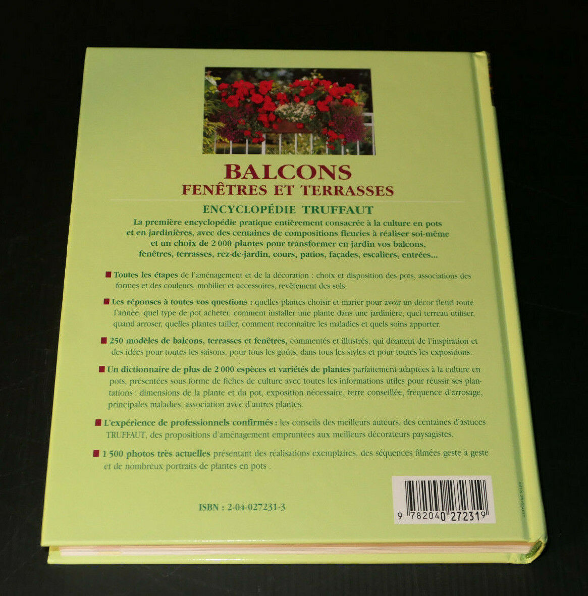 BALCONIES WINDOWS AND TERRACES PLANTERS FLOWERS / TRUFFAUT ENCYCLOPEDIA 1998 