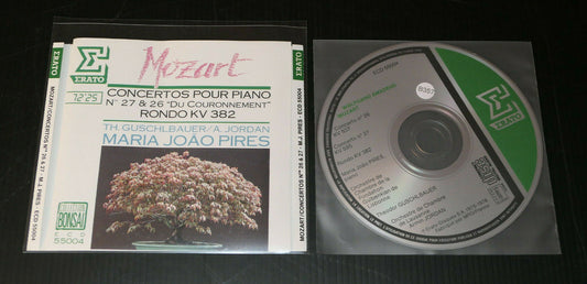 CD MOZART CONCERTOS POUR PIANO / GUSCHLBAUER / JORDAN / MARIA JOAO PIRES / ERATO