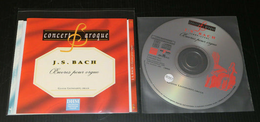 CD BACH / OEUVRES POUR ORGUE / GUSTAV LEONHARDT / DELPRADO 1999