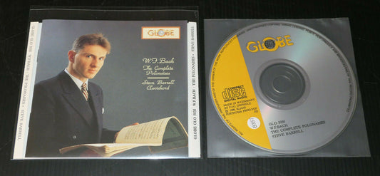 CD W.F. BACH THE COMPLETE POLONAISES / STEVE BARRELL CLAVICHORD / GLOBE 1990