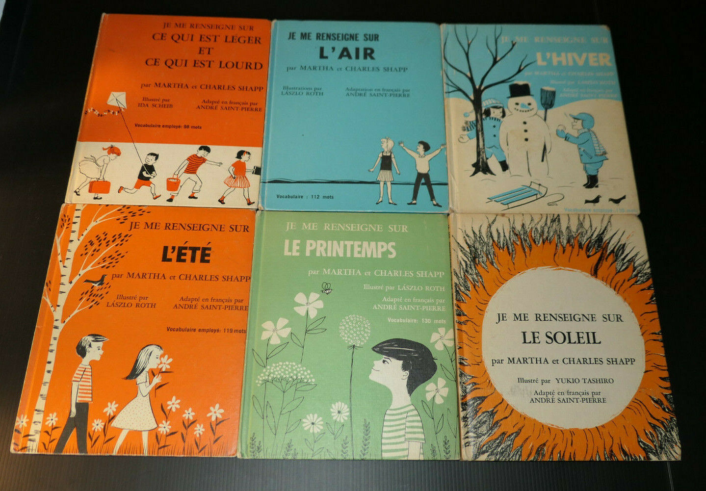RARE LOT DE LIVRES ENFANCE ECOLE SCOLAIRE / JE ME RENSEIGNE SUR / SHAPP CANADA